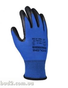 Перчатки Doloni трикотажные синие латекс. покрытие (4198)