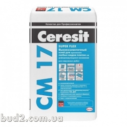 Клей для плитки эласт. супер Ceresit (Церезит)  СМ 17 (25 кг)