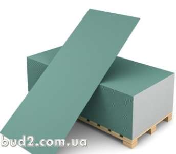 Гипсокартон KNAUF стеновой влагостойкий 2000х1200х12,5