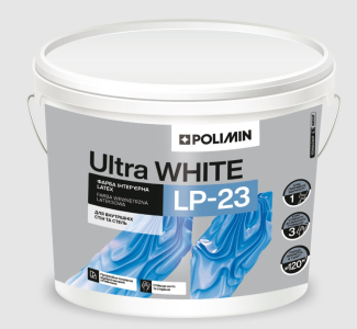 Краска интерьерная POLIMIN LP-23 Ultra WHITE Класс 3  (14кг)